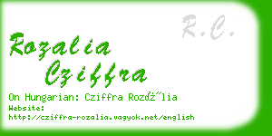 rozalia cziffra business card